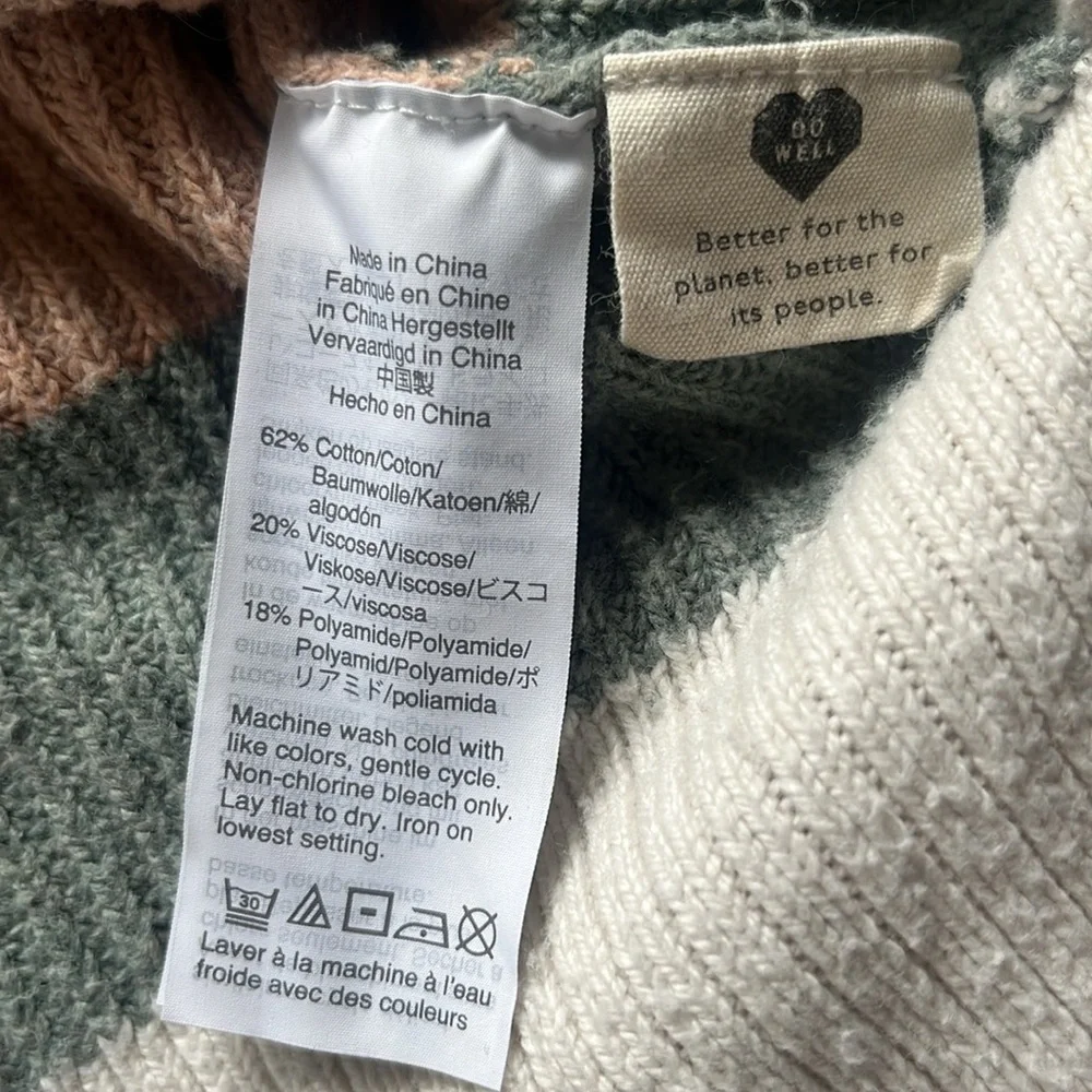 Madewell Thompson cotton blend Striped Multicolor Women's Sweater - Picture 5 of 5
